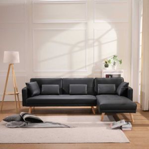 Faux leather 3 Seat Sofa Bed /L Shaped