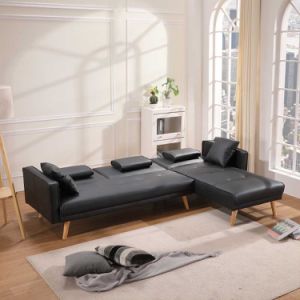 Faux leather 3 Seat Sofa Bed /L Shaped