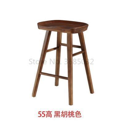 Solid Wood Nordic Bar Stool